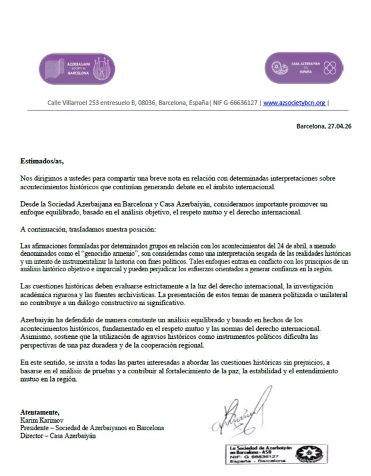Azerbaijani diaspora criticises New York mayor over remarks on 1915 events PHOTO