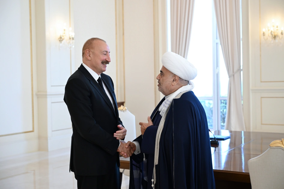 President Ilham Aliyev receives participants of international conferences held in Baku (PHOTO)