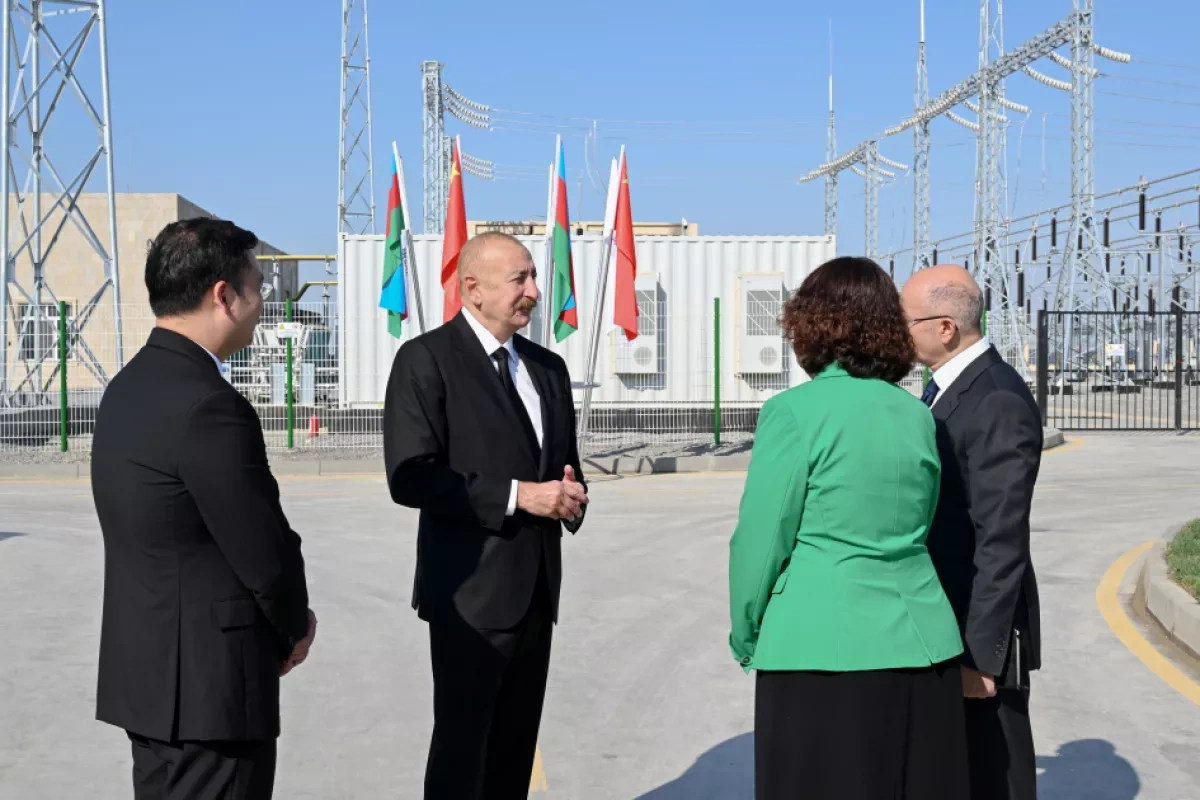 Azerbaijan’s president attends opening of Gobustan solar power plant PHOTO