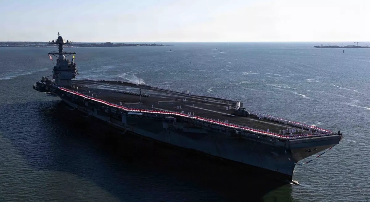USS Gerald R. Ford may be tested as floating power station for US bases