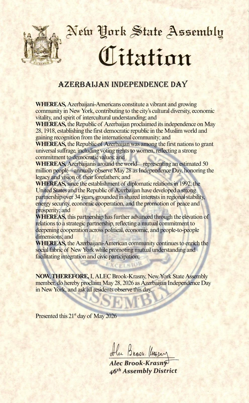 Several U.S. cities adopt proclamations to mark 28 May - Azerbaijani Independence Day (PHOTO)