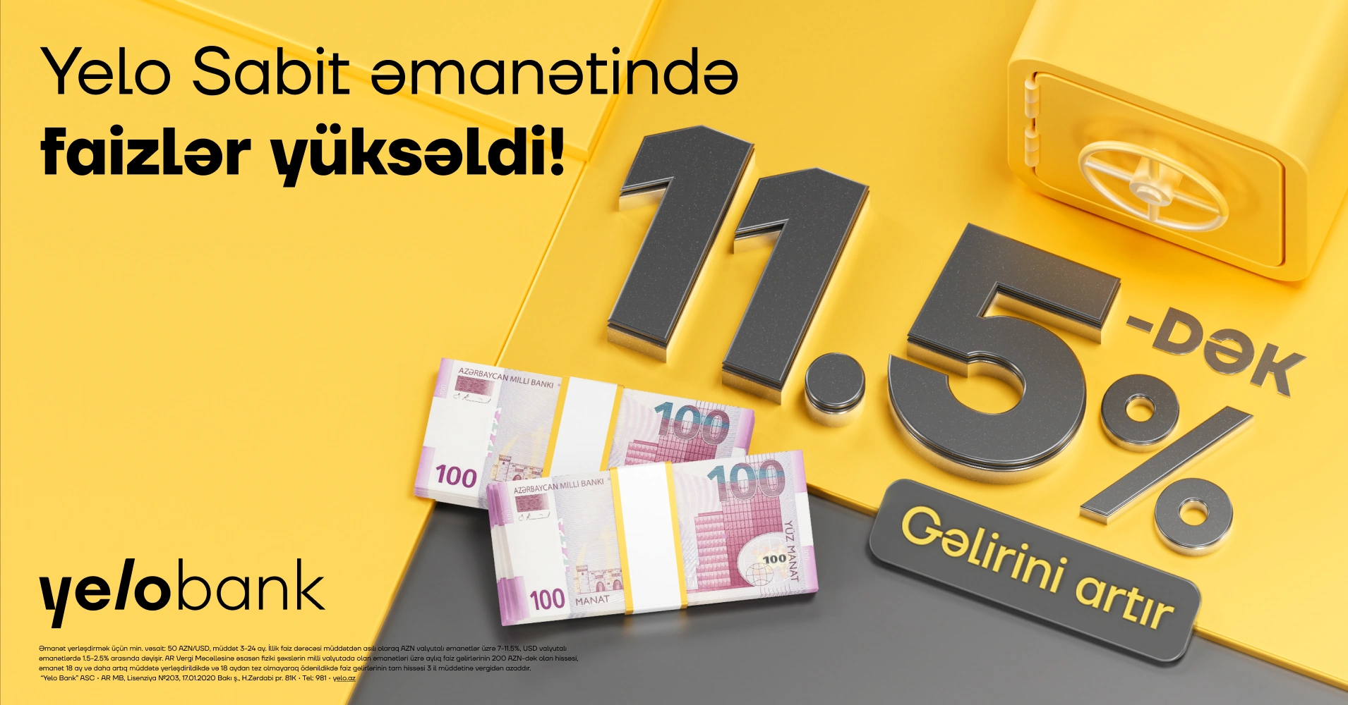 Earn up to 11.5% with Yelo Stable deposit!