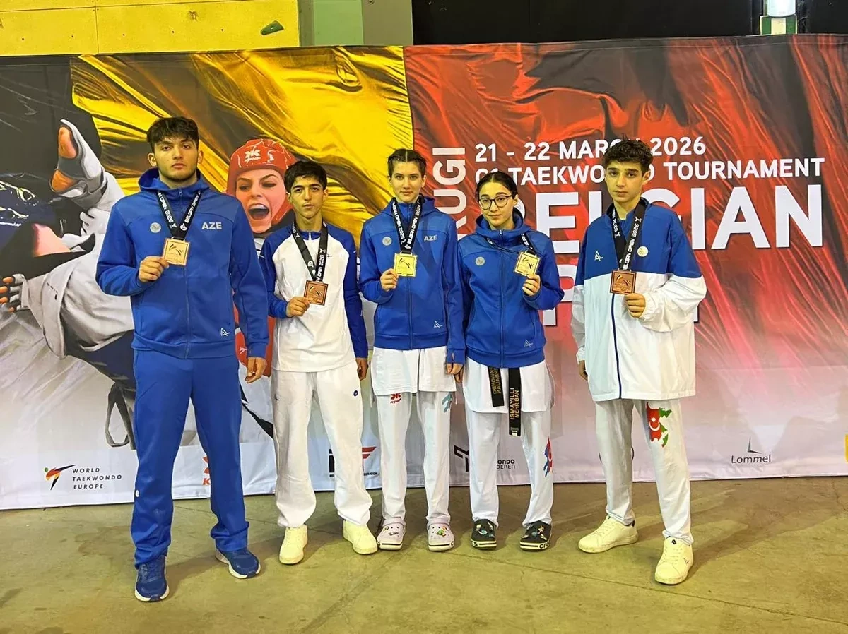 Azerbaijani taekwondo athletes shine at Belgian Open  PHOTO