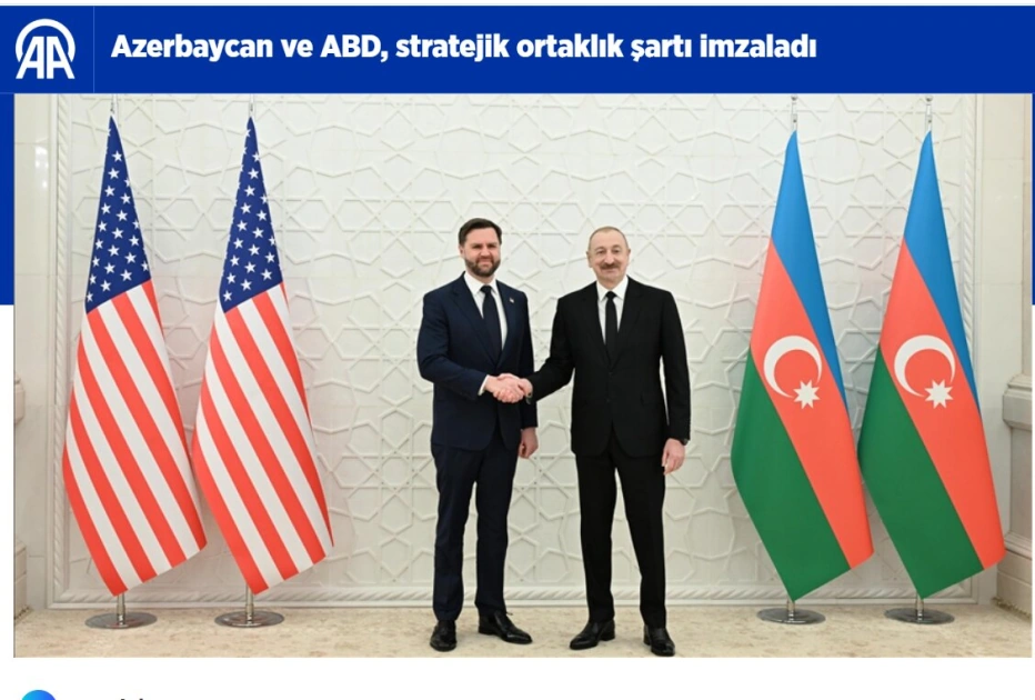 Signing of Azerbaijan-U.S. Strategic Partnership Charter in Turkish media spotlight (PHOTO)
