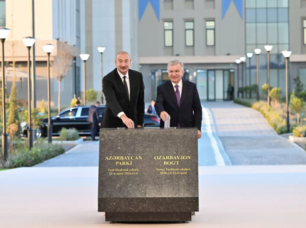 Aliyev, Mirziyoyev lay foundation of Azerbaijan Park in New Tashkent PHOTO