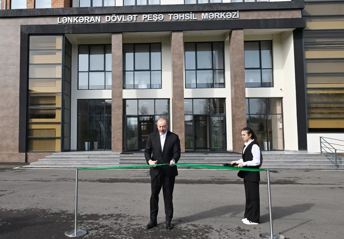 President Aliyev attends opening of Lankaran State Vocational Education Centre PHOTO