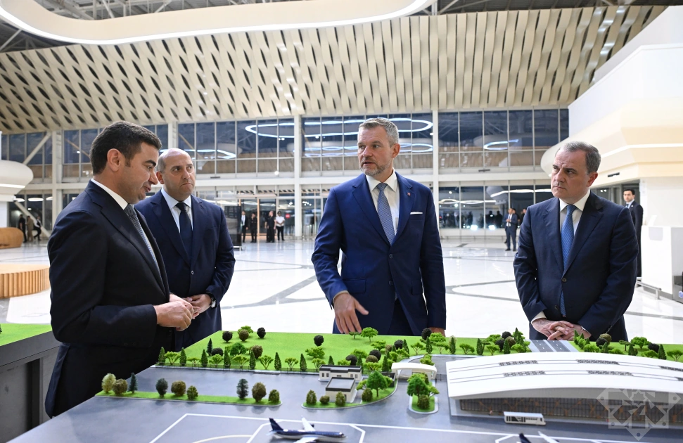 Slovak President departs Fuzuli Airport for Baku (PHOTO)