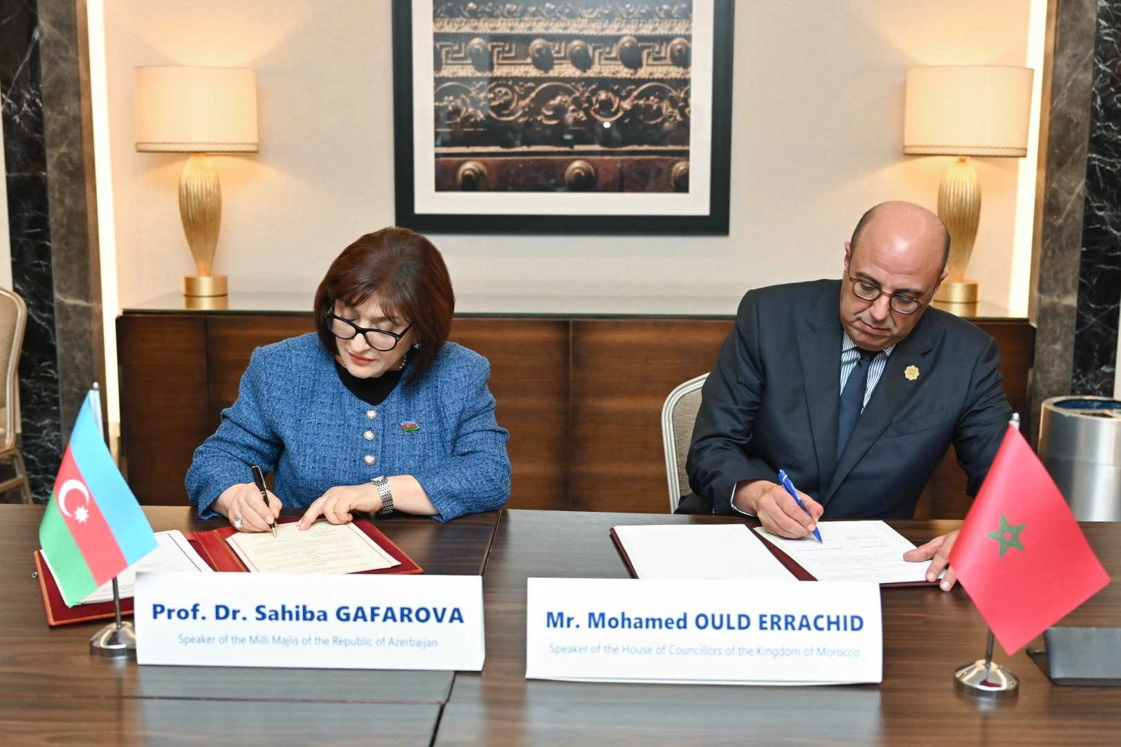 Azerbaijan and Morocco ink key parliamentary cooperation memorandum (PHOTO)
