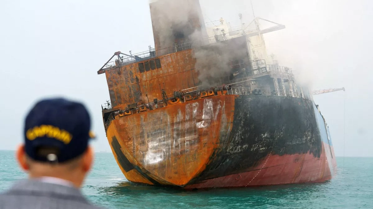 Tanker struck by unidentified projectile in Strait of Hormuz, UKMTO says