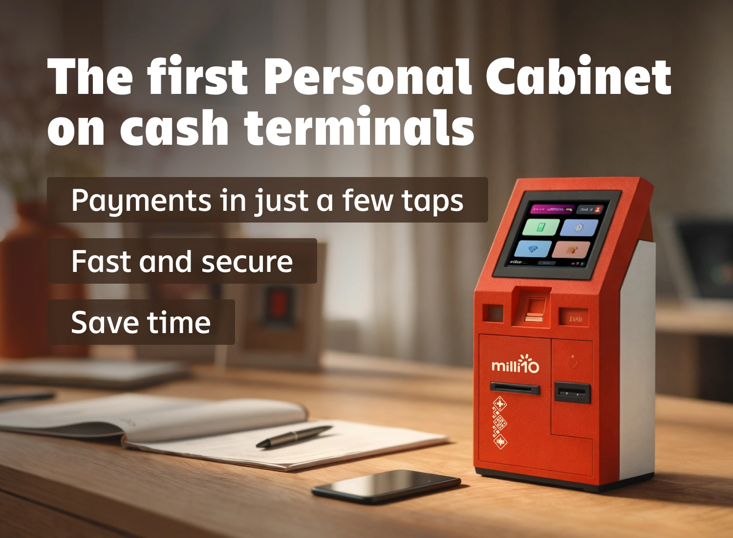 Pay faster with Milliön’s personal cabinet
