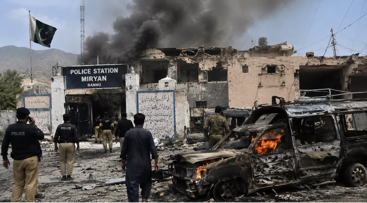 Pakistan police come under attack as blasts and gunfire kill officers PHOTO