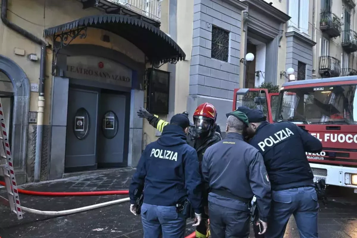 Historic Sannazaro theatre in Naples destroyed by fire Photo
