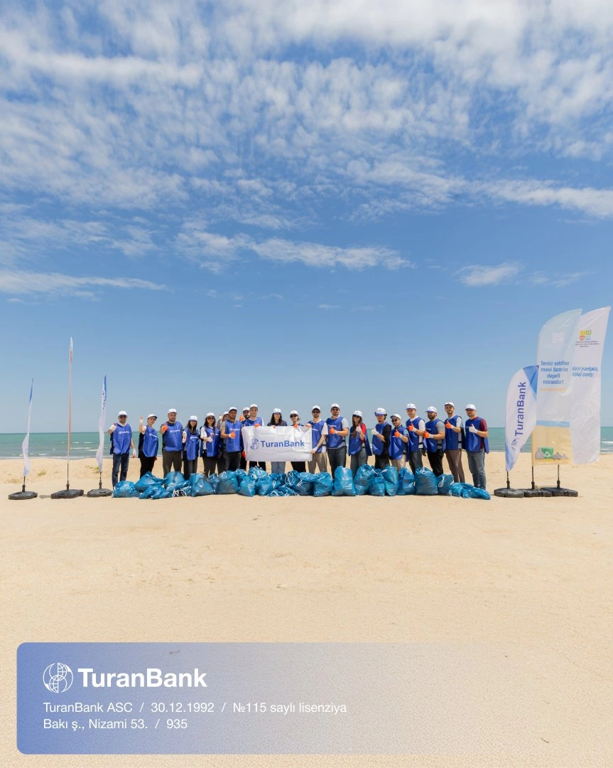 TuranBank conducts Beach Cleanup Campaign on the Caspian Coast in cooperation with the Ministry of Ecology and Natural Resources (PHOTO)