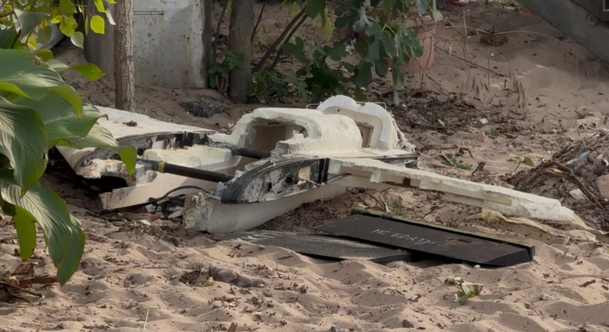 Unmanned aerial vehicle washes ashore on Turkish Black Sea coast PHOTO