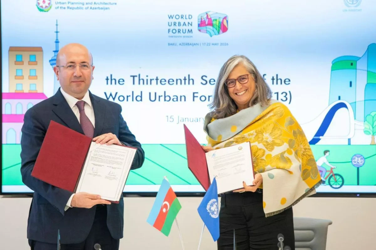 Azerbaijan, UN-Habitat sign logistics agreement for 13th World Urban Forum PHOTO
