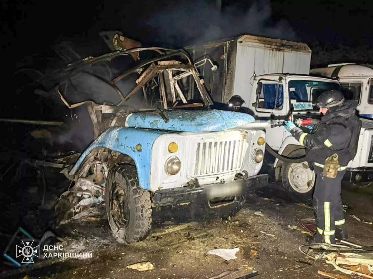 Drone strikes cause fires at transport, utility buildings in Ukraine’s Kharkiv PHOTO