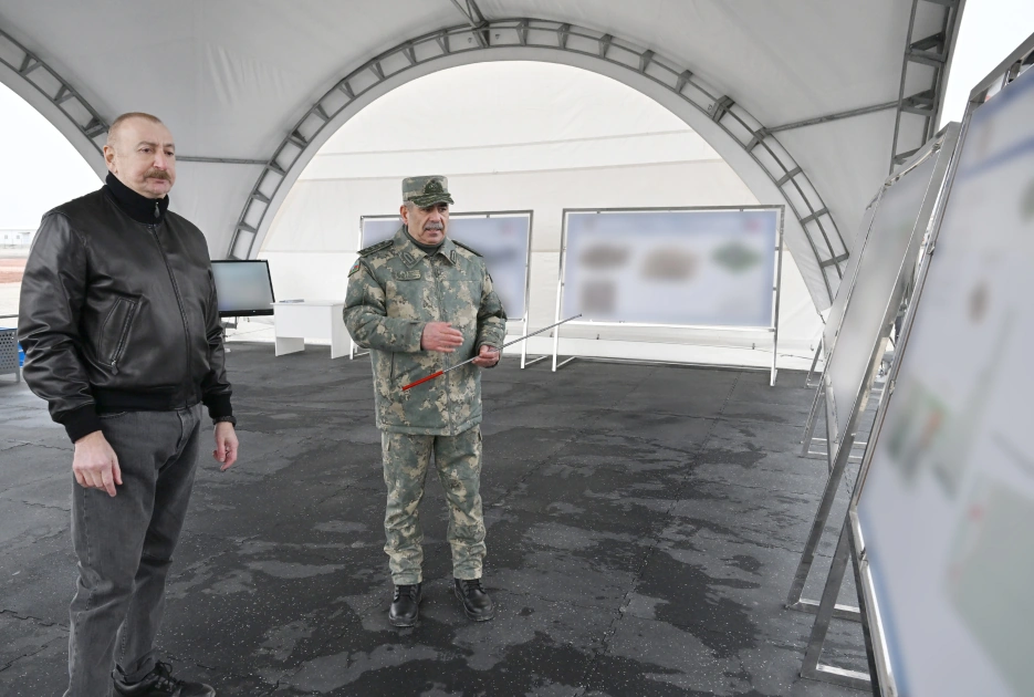 President Ilham Aliyev lays foundation of special operations center in Aghdara district (PHOTO)