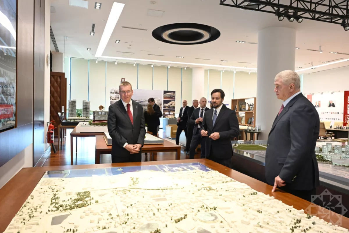 Latvian president tours White City development in Baku PHOTO