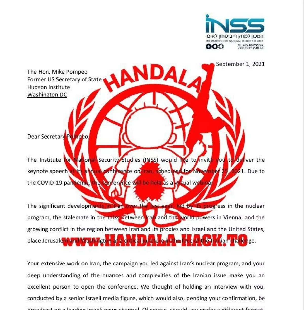 Fars: Iranian hacker group targets former Israeli intelligence chief PHOTO