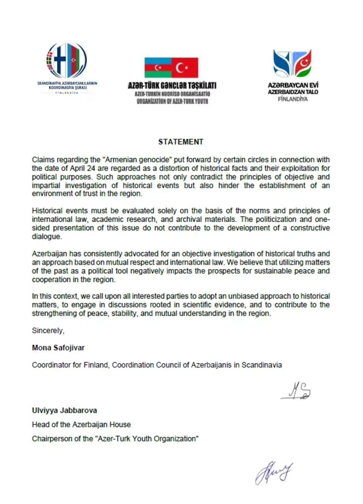 Azerbaijani diaspora criticises New York mayor over remarks on 1915 events PHOTO