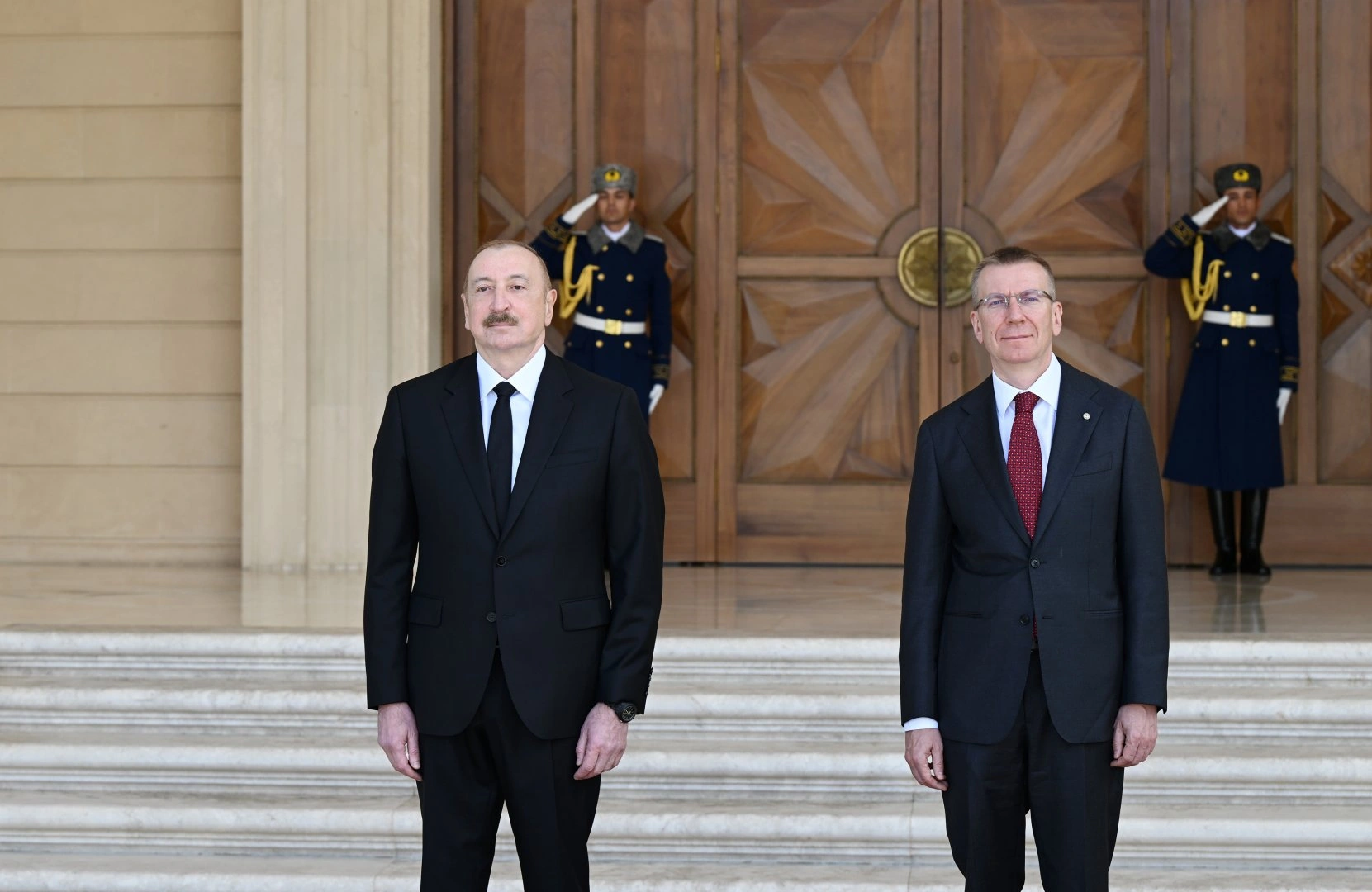 Baku hosts official welcome ceremony for President of Latvia (PHOTO)
