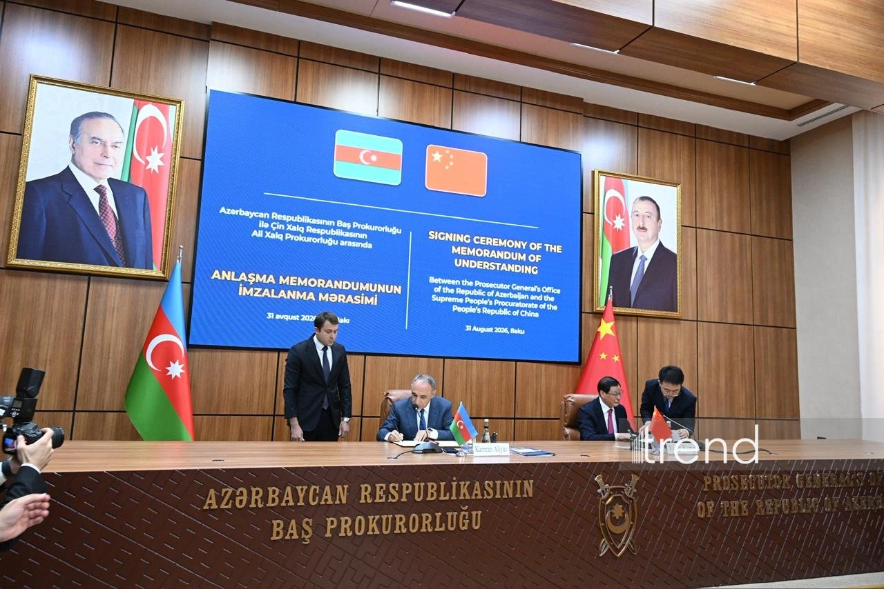 Azerbaijan, China prosecutor general offices sign memorandum of understanding (PHOTO)