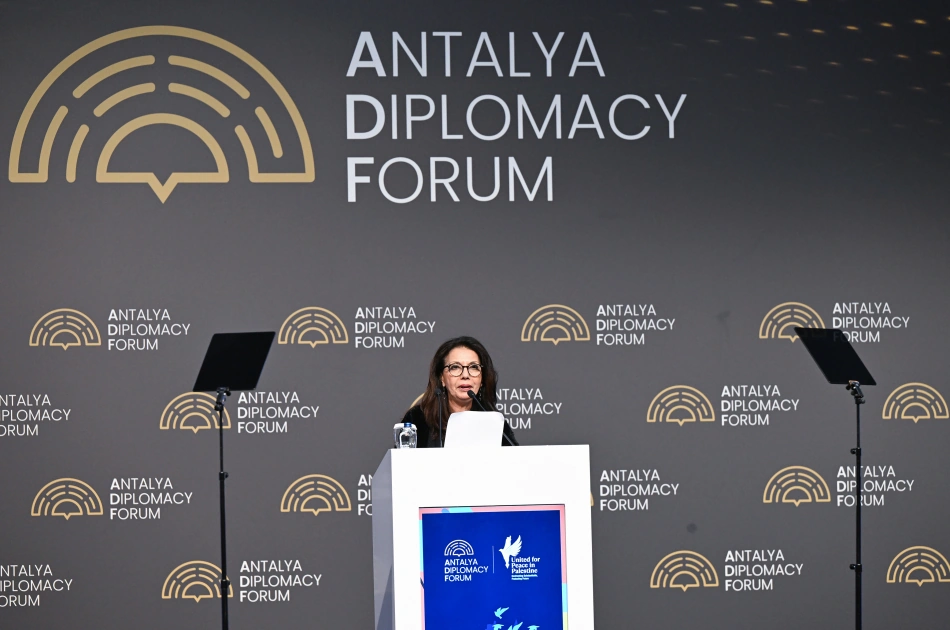 First Lady Mehriban Aliyeva participates in panel titled "United for Peace in Palestine: Fighting Destruction of Education System and Protecting Future" in Antalya (PHOTO)