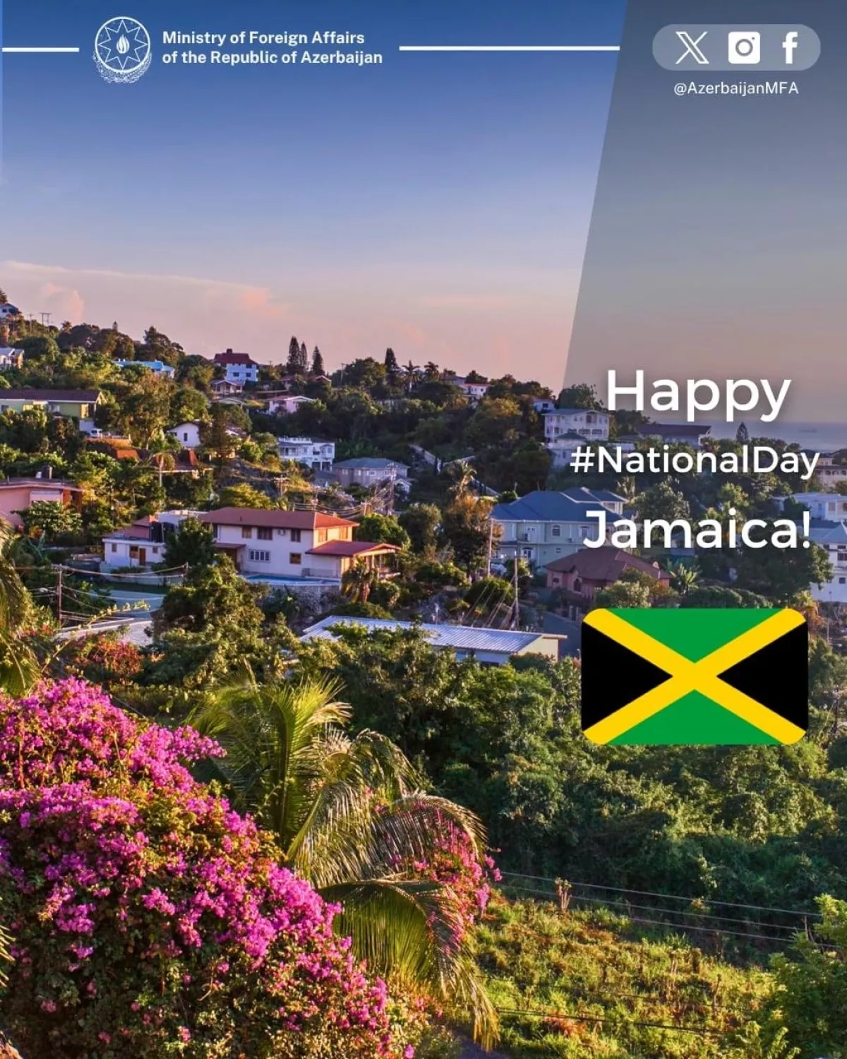 Azerbaijani MFA congratulates Jamaica on Independence Day
