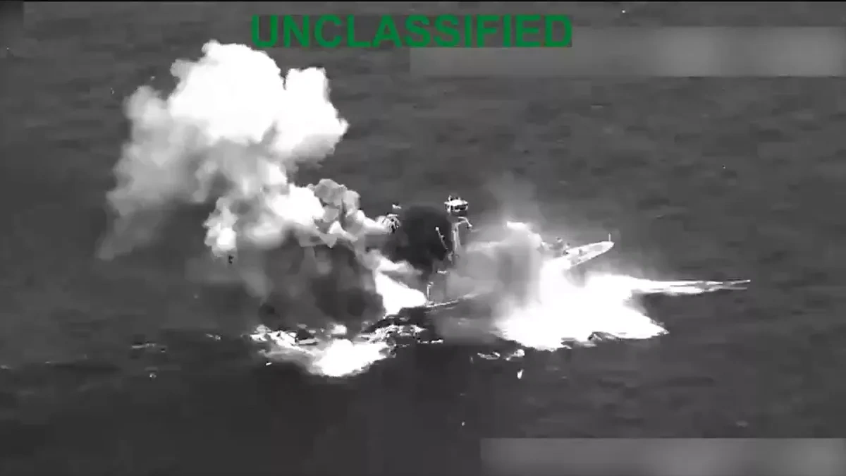 US sinks vessel linked to Ecuadorian drug cartel