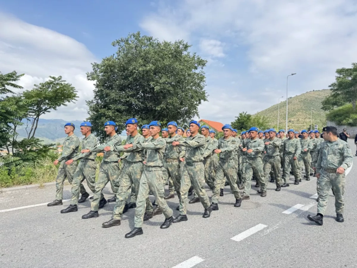 Azerbaijani troops march through Lachin for Armed Forces Day celebrations PHOTO