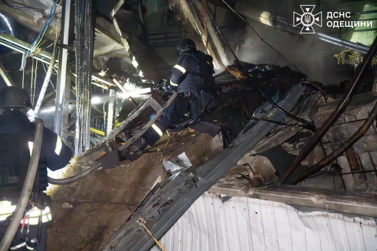 Russian drone attack damages warehouses, production buildings PHOTO