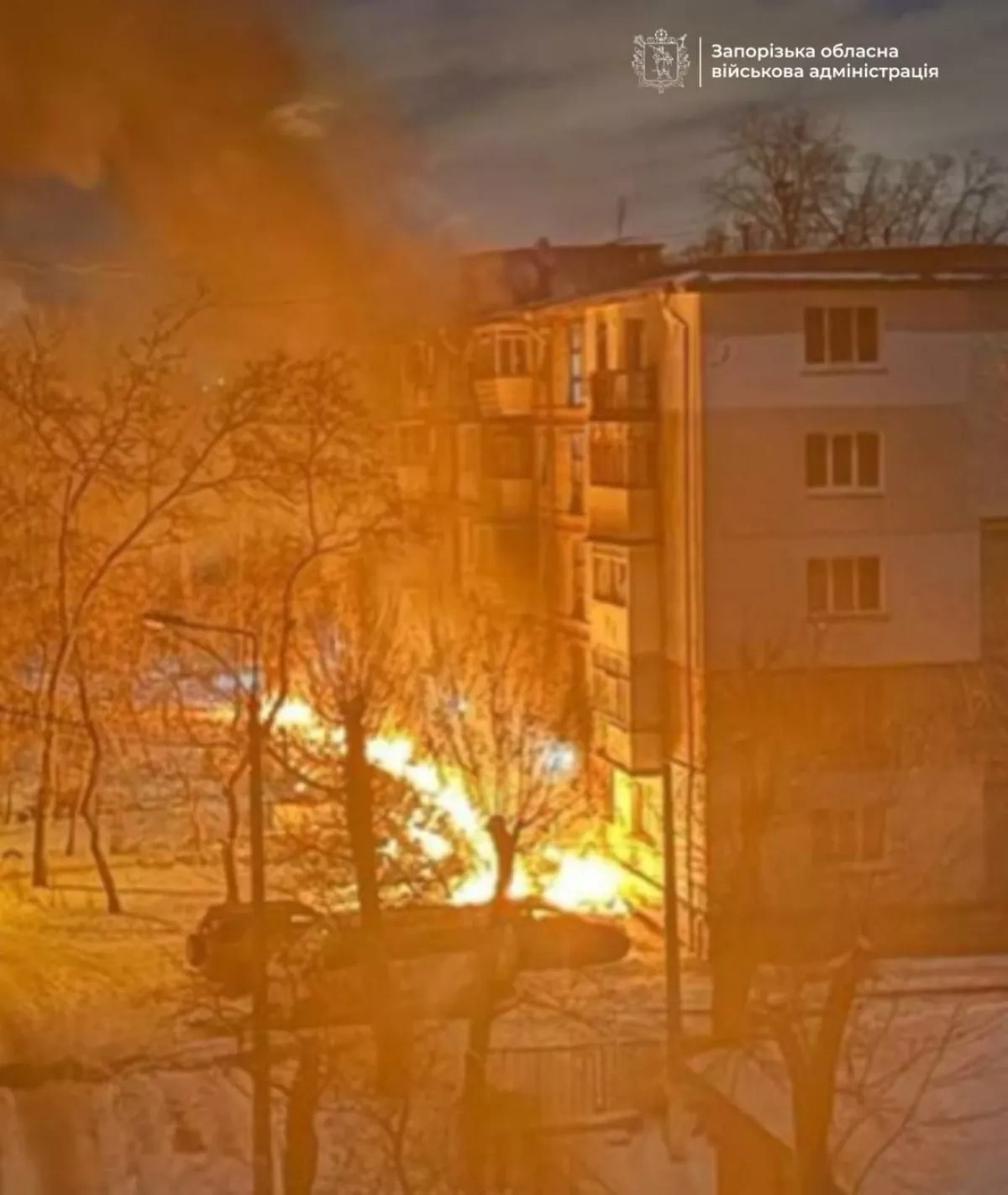 Russian drone attacks spark fires in Ukraine’s Zaporizhzhia PHOTO/VIDEO