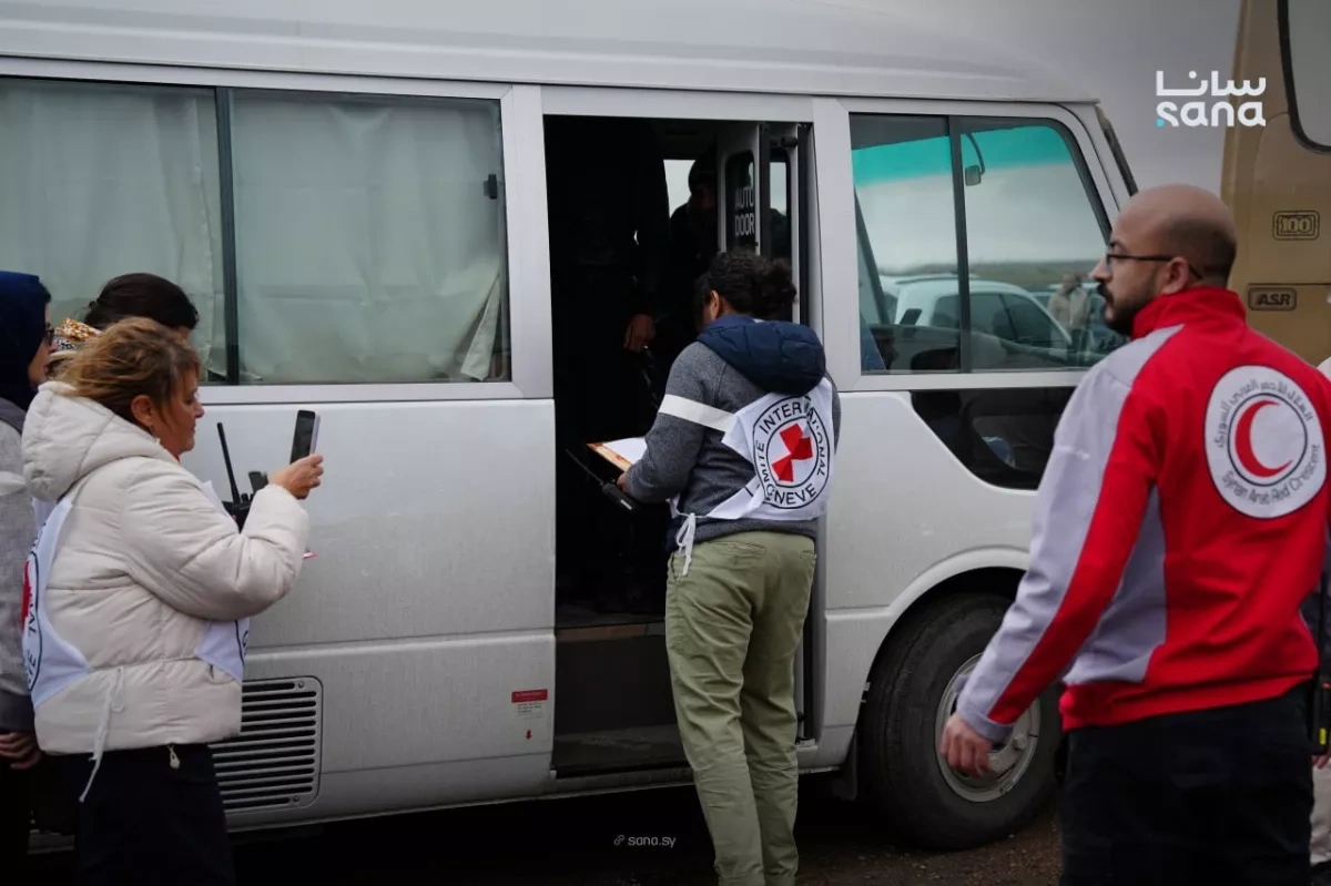 Syria launches detainee exchange in Sweida under Red Cross oversight PHOTO