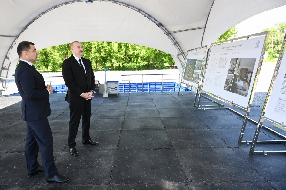 President Ilham Aliyev meets residents of Zangilan and lays foundation stone of “Zangilan City Park Hotel” (PHOTO)