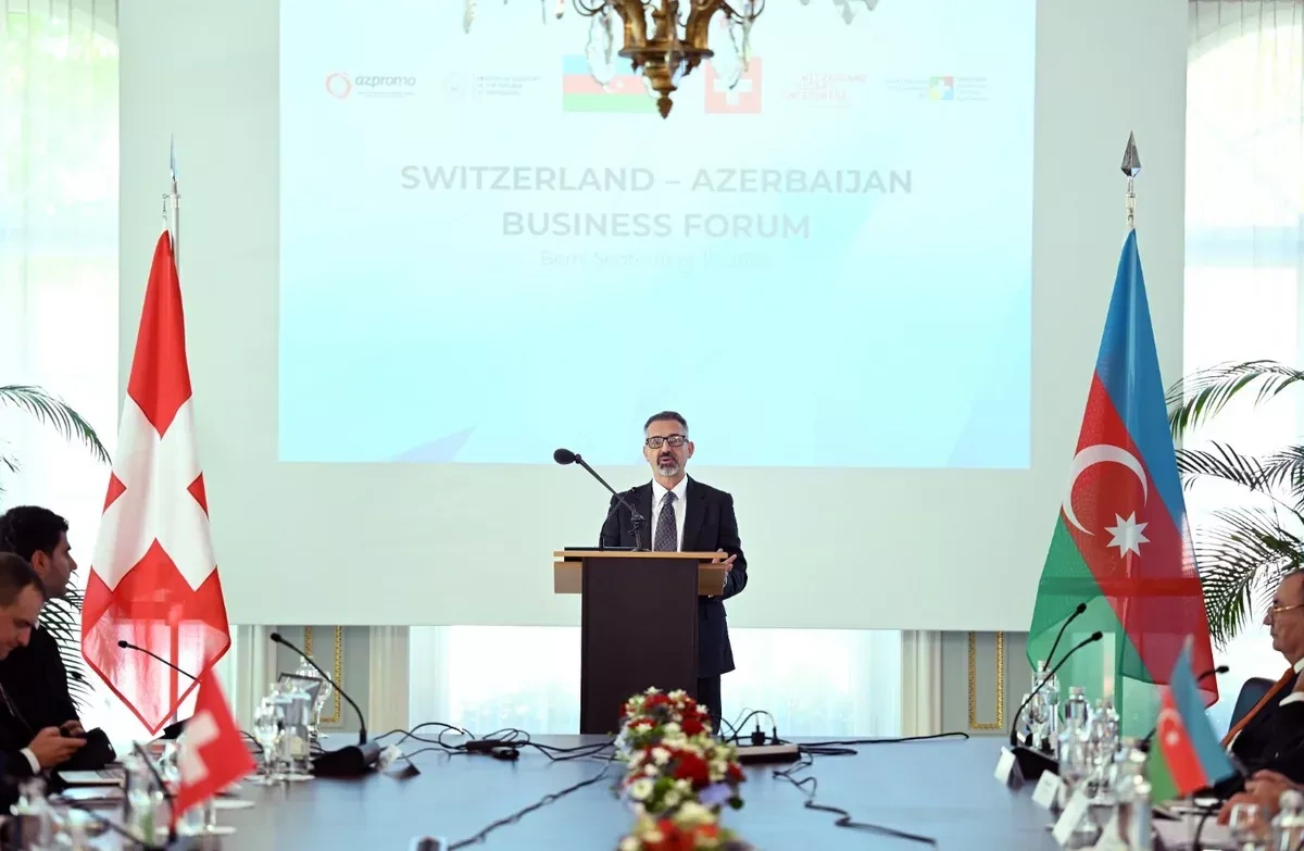 Azerbaijani minister presents investment opportunities to Swiss businesses PHOTO