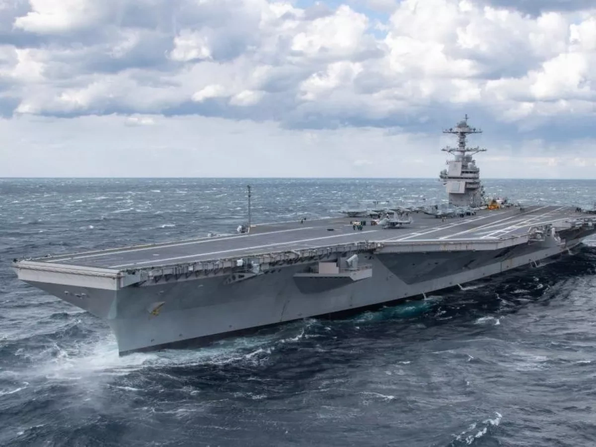 Iranian military claims US sailors set fire to USS Gerald R. Ford