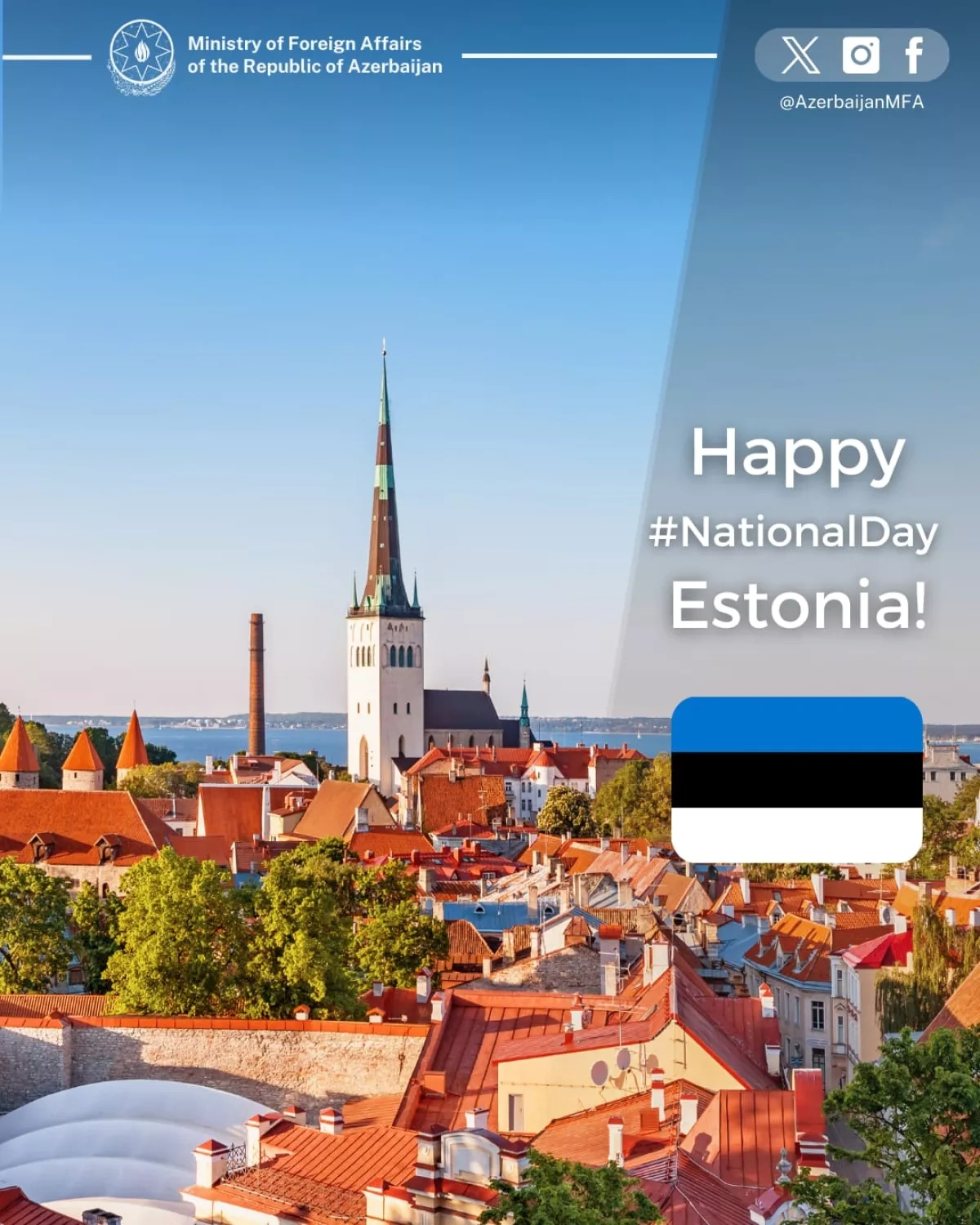 Baku congratulates Estonia on its National Day