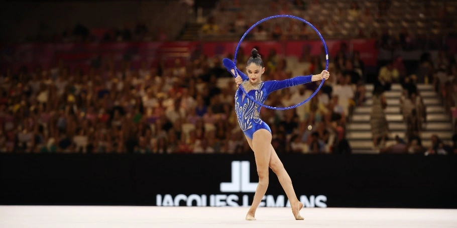 Azerbaijani gymnast competes at World Championships in Frankfurt (PHOTO)