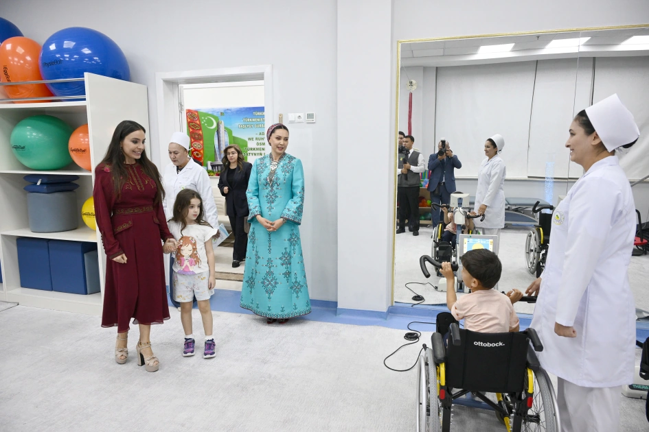 Leyla Aliyeva visits Children’s Health and Rehabilitation Center in Arkadag city (PHOTO)