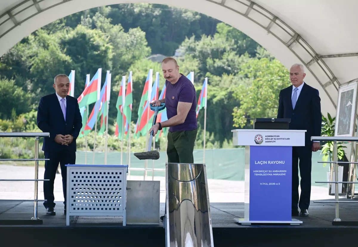 President Aliyev launches major Hakarichay Reservoir project in Lachin PHOTO