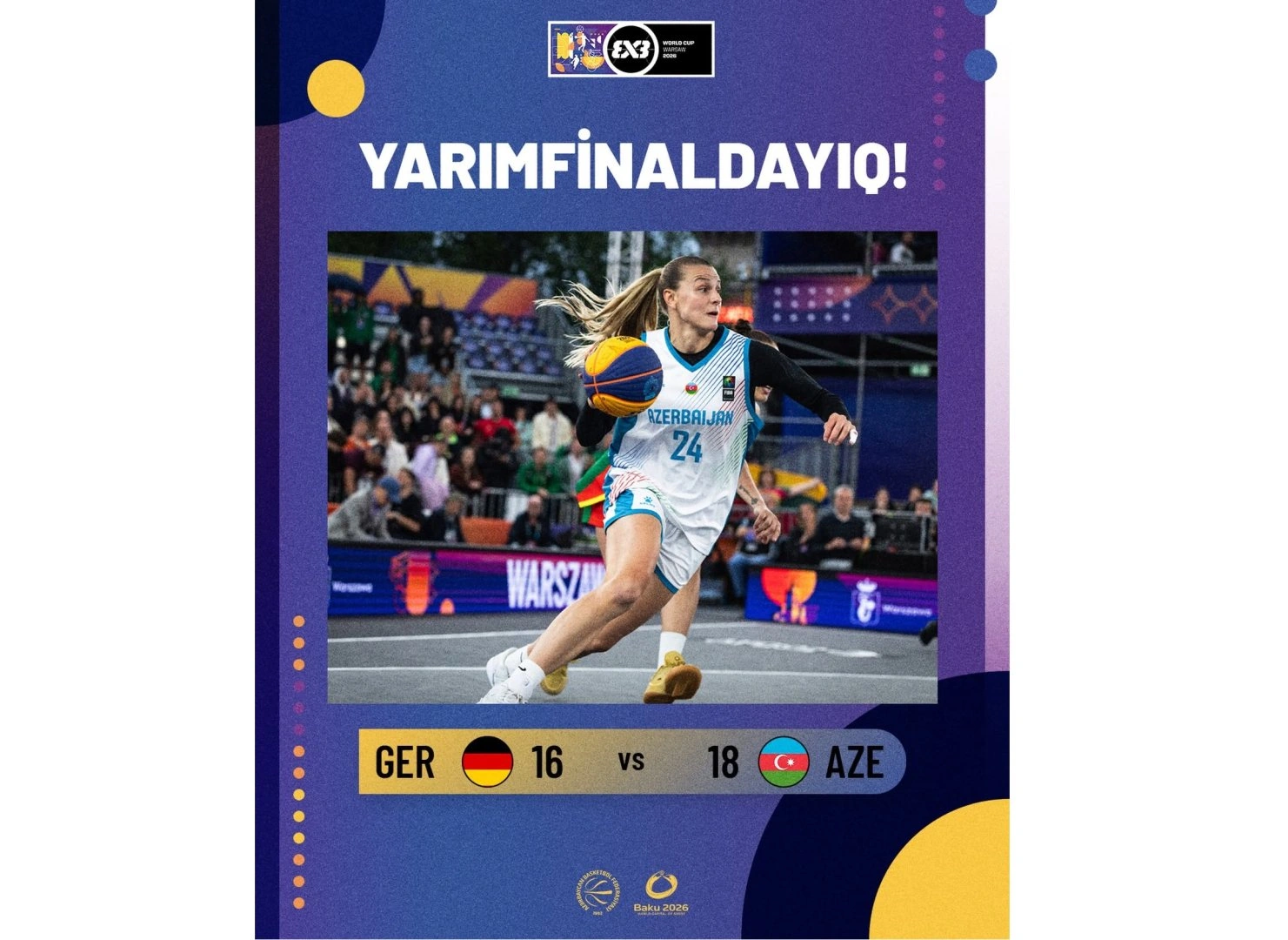 Azerbaijani women's basketball team reaches semifinals of World Championship