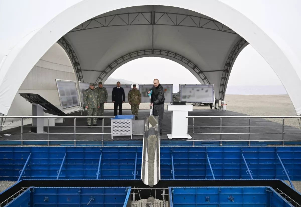 Azerbaijani president lays foundation stone for Special Operations Centre in Aghdara PHOTO
