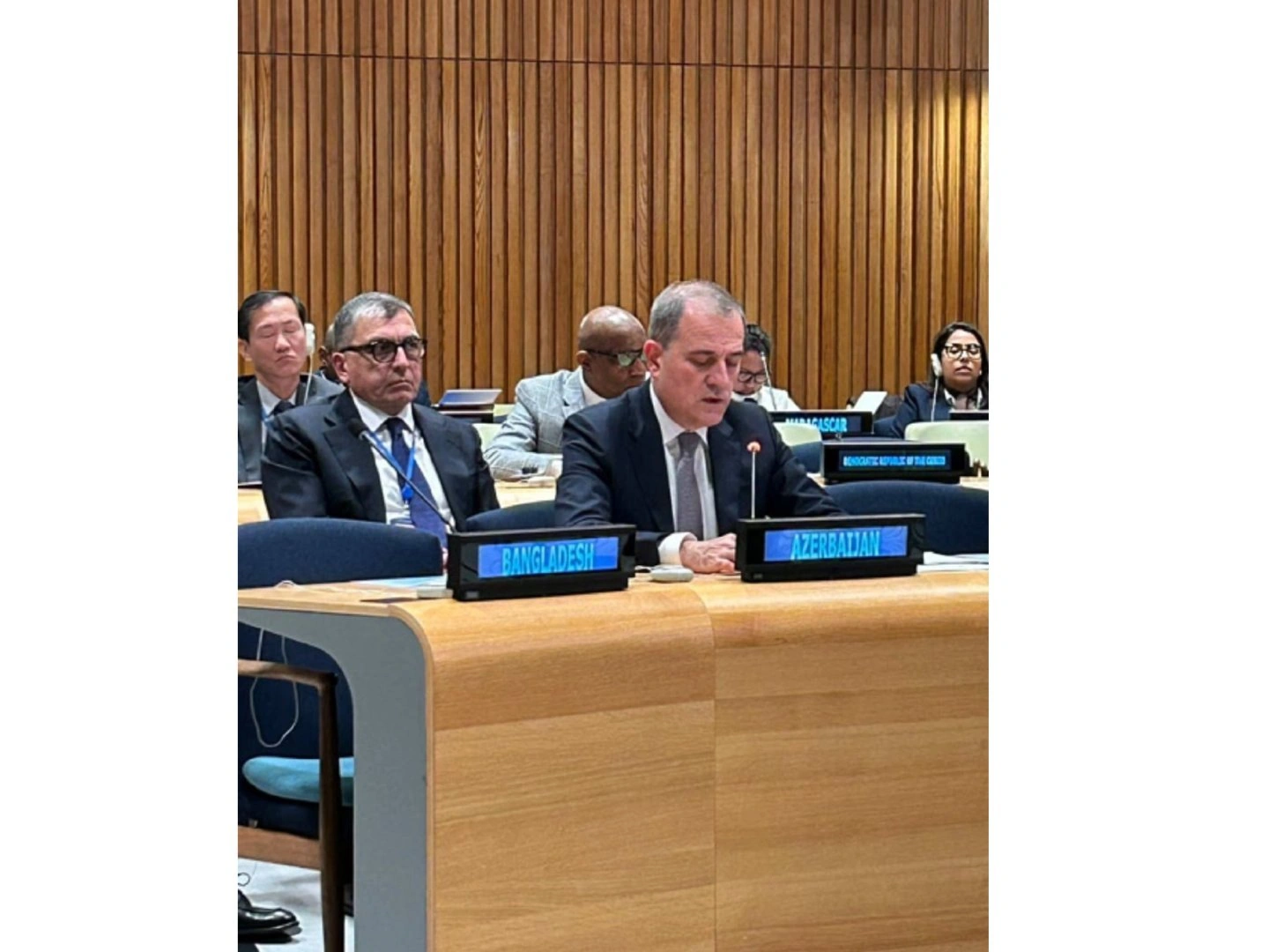 Azerbaijani FM addresses high-level meeting marking 5th anniversary of Global Development Initiative