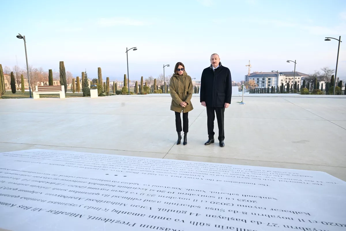 Azerbaijani leader, first lady attend inauguration of Victory Park in Khankendi PHOTO/UPDATED