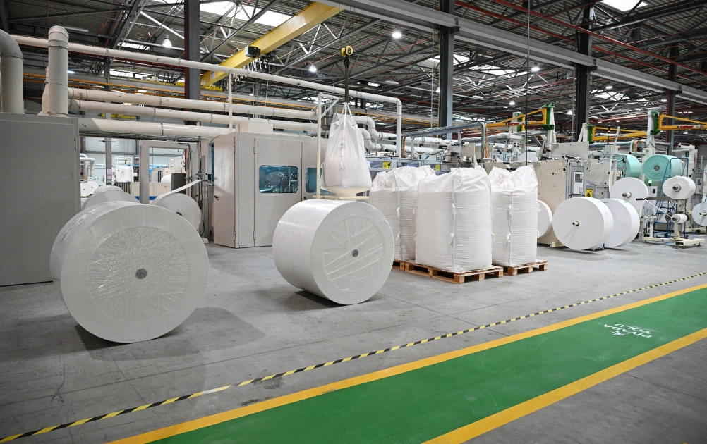 President Ilham Aliyev attends opening of paper and hygiene products manufacturing facility in Garadagh district (PHOTO)