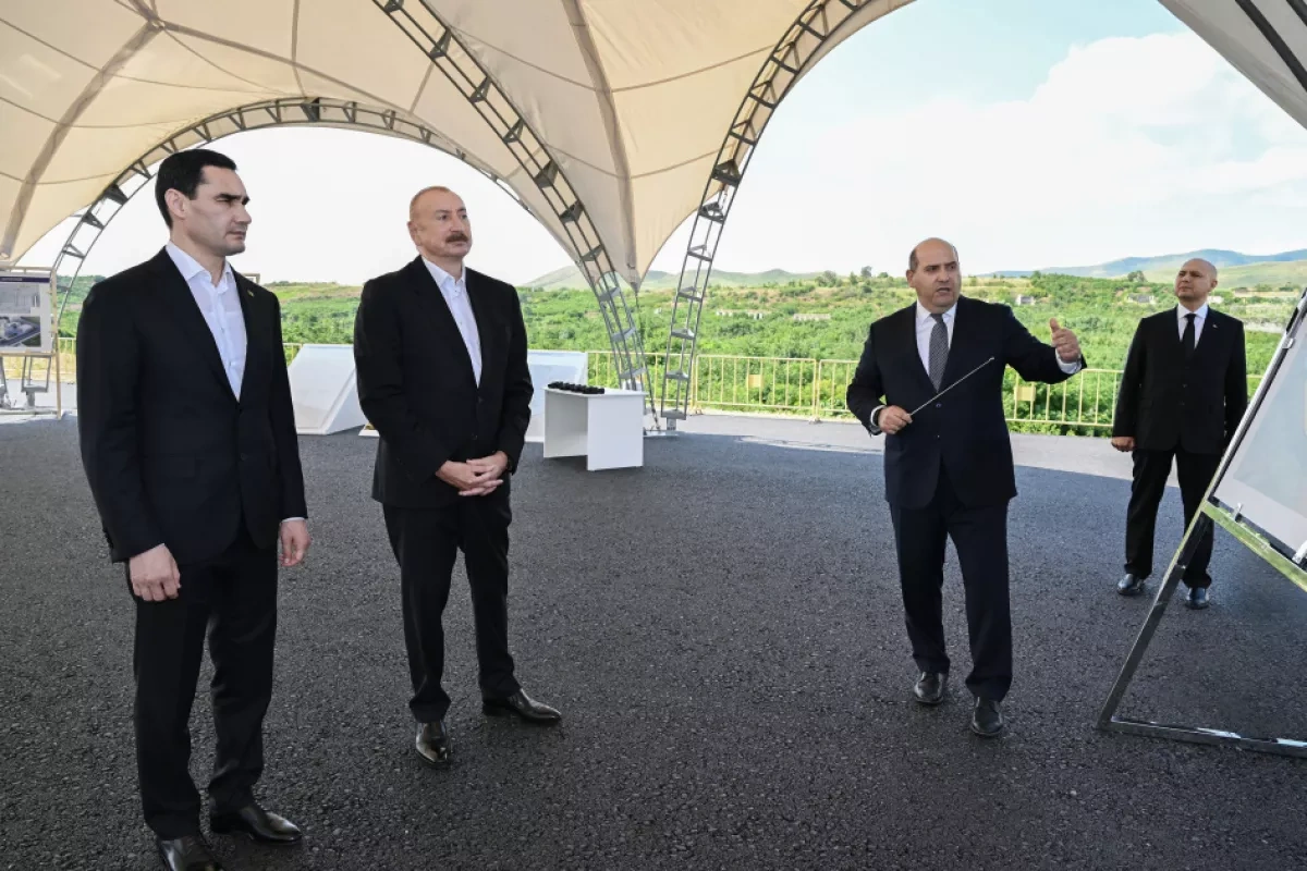 Azerbaijani, Turkmen presidents inspect reconstruction work in Fuzuli PHOTO