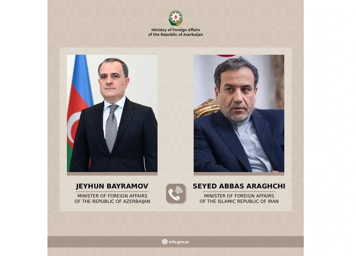 Azerbaijani FM discusses regional situation with his Iranian counterpart