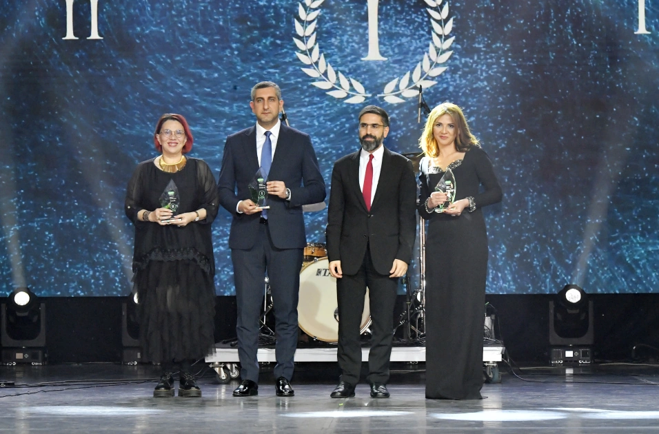VP of Heydar Aliyev Foundation Leyla Aliyeva and Head of Baku Media Center Arzu Aliyeva attend Gala Ceremony regarding year's sports results