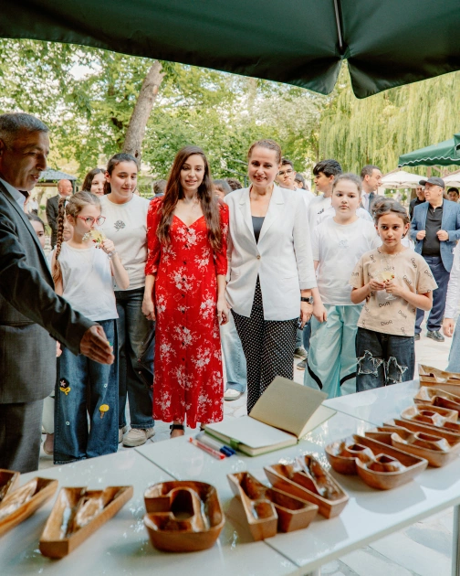 Leyla Aliyeva attends opening of individual exhibition and tree-planting campaign in Gabala (PHOTO)