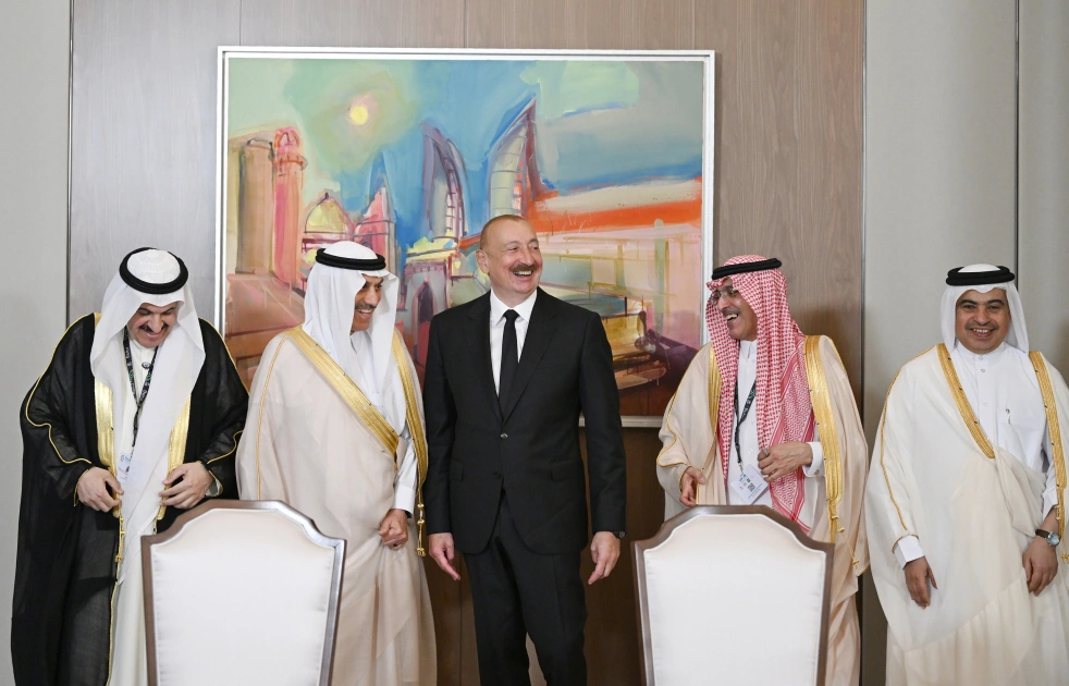 President Ilham Aliyev receives delegation of leaders of member organizations of Arab Coordination Group (PHOTO)